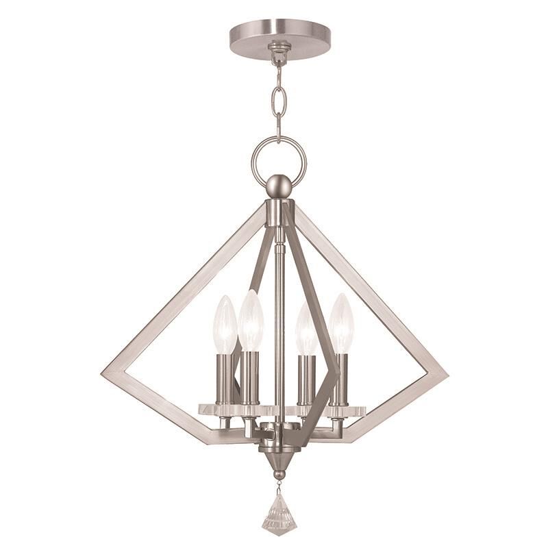 Diamond 18 Inch 4 Light Mini Chandelier by Livex Lighting